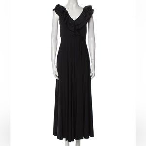 maygel coronel v neck black maxi long dress